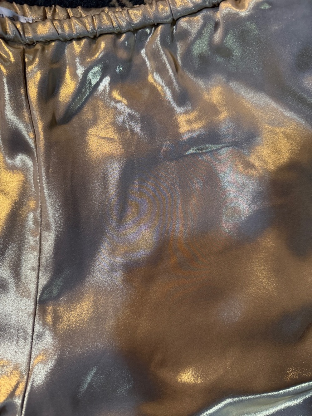 Anthropologie Luxe Satin Wide Leg Champagne Tie Waist - Picture 6 of 6